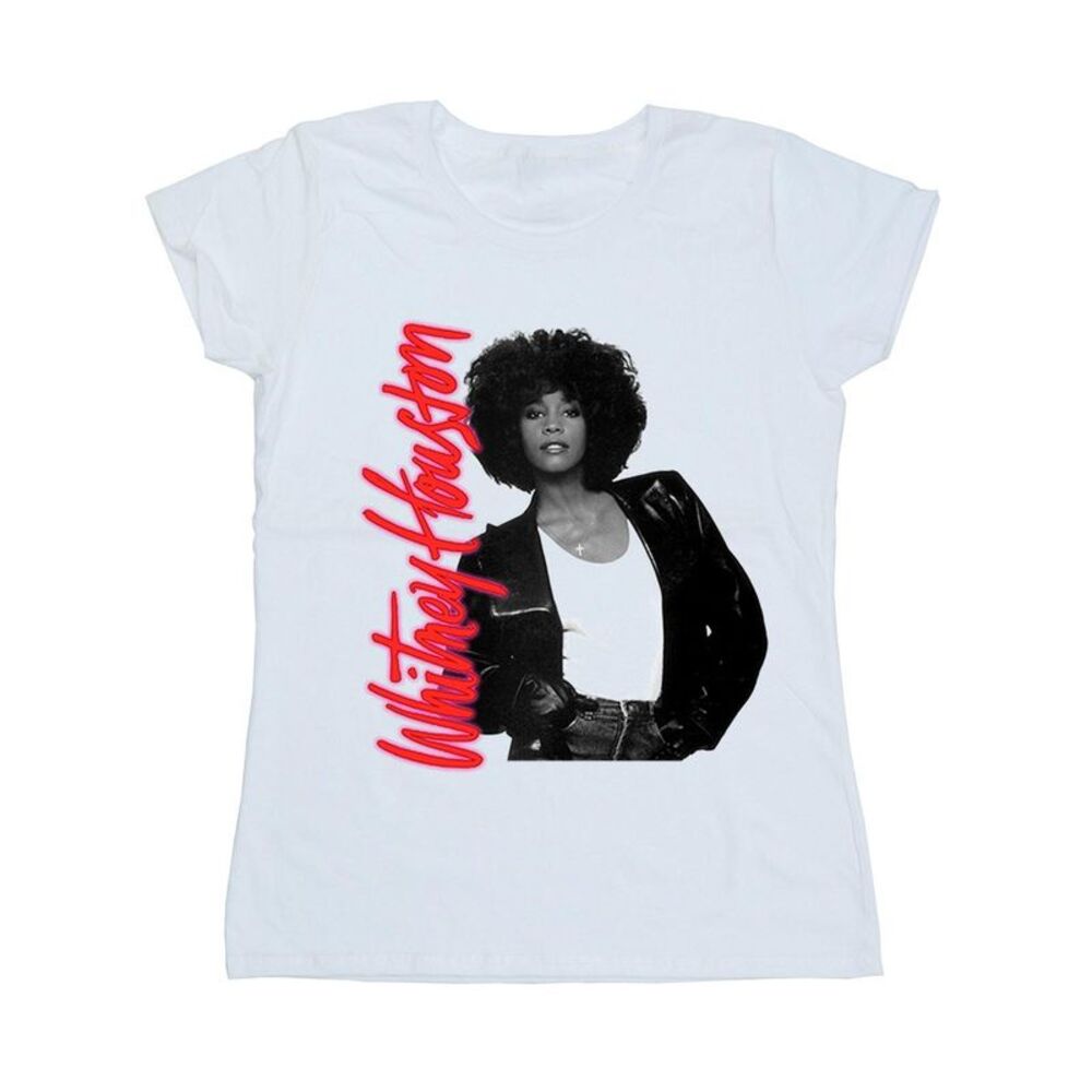 Whitney Houston Womens/Ladies Whitney Pose Cotton T-Shirt / White